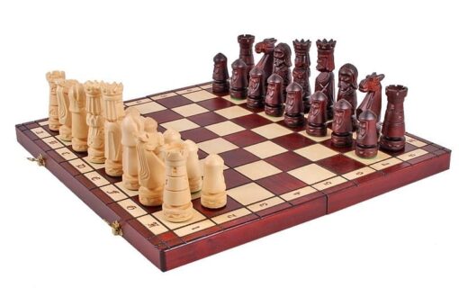 211-1-Ensemble-Professionnel-Tournois-3-Jeu-Echecs-Bois-Charme-Non-Lestées-Echiquier-Pliant-Bois-Acajou-Sycomore