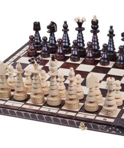 165-1-Ensemble-King's-Moyen-Jeu-Echecs-Bois-Erable-Echiquier-Bois-Hêtre