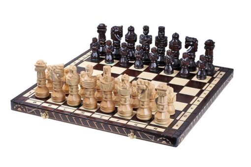 174-1-Ensemble-Old-Polish-Jeu-Echecs-Bois-Cerisier-Echiquier-Bois-Hêtre