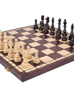 161-1-Ensemble-King's-Grand-Jeu-Echecs-Bois-Charme-de-Echiquier-Bois-Cerisier-Hêtre