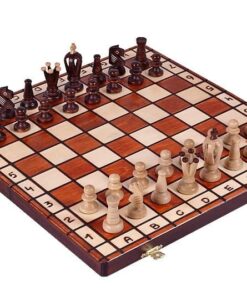 163-1-Ensemble-Galant-Jeu-Echecs-bois-Charme-Hêtre-Echiquier-Pliant-Bois